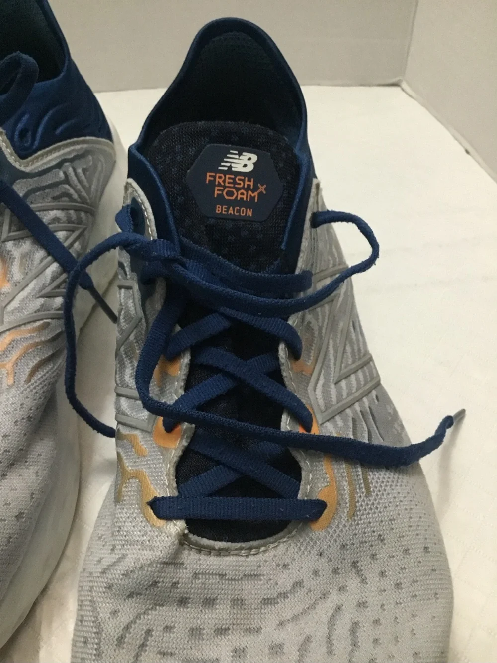 Men's New Balance Gray and Navy Performance Running Shoes size 13